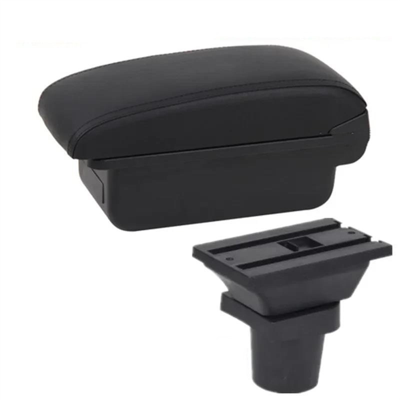 NMJLQW Storage Rack Car Interior Accessories Center Console Multifunctional Storage Box Armrest Box For FOCUS MK1(A black line No USB)