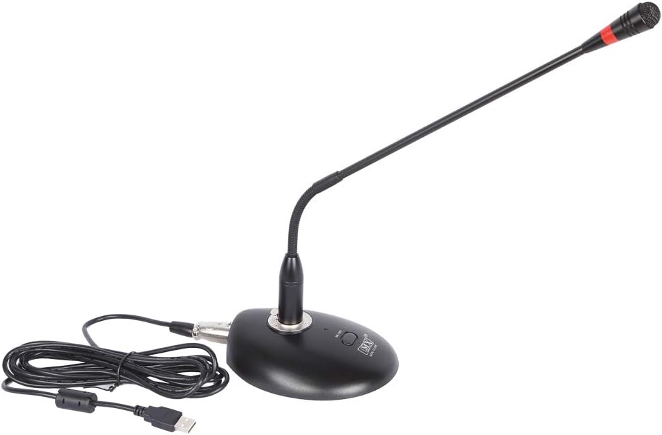 MX Meeting USB Gooseneck Microphone for Computer - Plug & Play Recording Microphone with Mute button - Comaptible with PC,Laptop,Mac,PS4- Ideal for Youtube,Skype,Gaming and Podcasting
