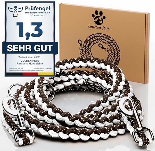 Dogit Style Hundeleine Aus Kunstleder – Reflektierend Mit Pfoten-Motiv, Größe XL, 2,5 Cm Breit, 1,8 M Lang