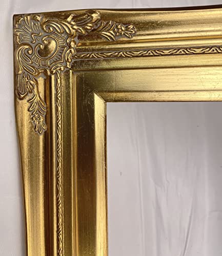 Tp Picture Frame 24 X 36 Inch Antique Gold Ornate Baroque Wood (No Glass And Backing) 3” Wide #TOP22