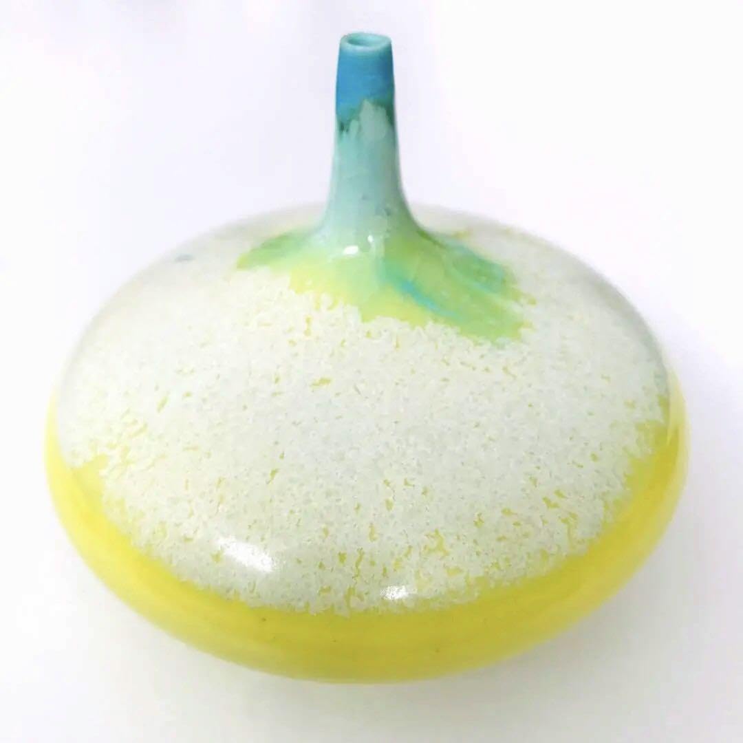 Amazon.co.jp: 一点物竹村良訓イエロー花器花瓶 : ホーム＆キッチン