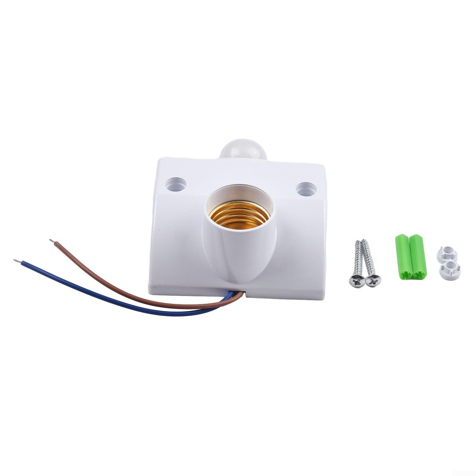 Presa con sensore di movimento compatibile con lampadine E27, tecnologia sensore PIR, campo di rilevamento 3 8 metri, angolo di rilevamento di 120 gradi, tensione AC110 240V