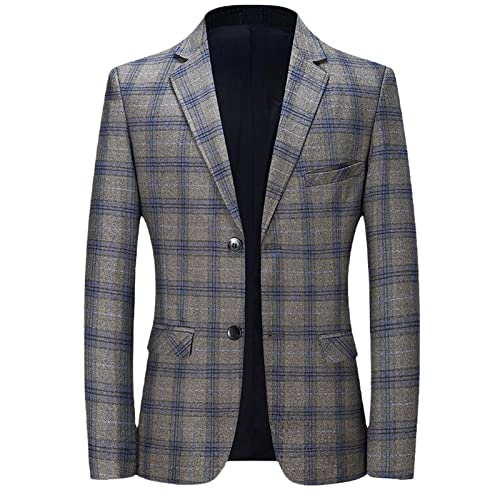 Blazer décontracté homme gris ajusté pour le bureau et les sorties