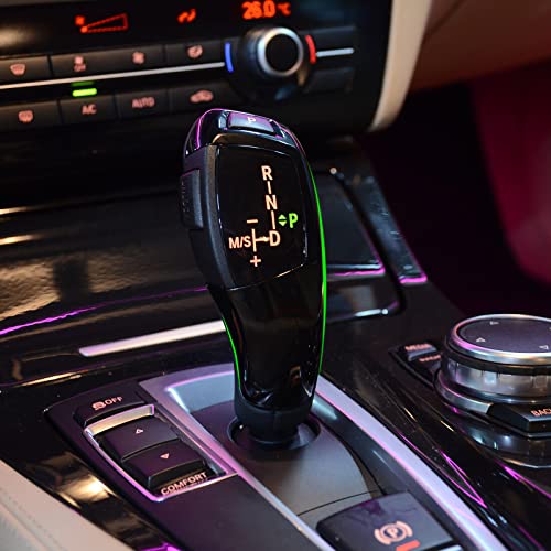 Limbqs Black Gear Handle Cover For Bmw F30 F15 F25 F20 F10 F32 F36, Gear Shift Lever Cover Gear Shift Knob For Bmw 1 2 3 4 5 6 Series X3 X4 X5 X6 (B Style) #TOP4