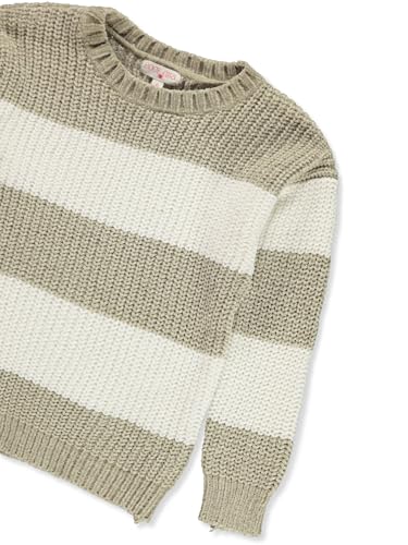 Girls' Striped Rugby Sweater - Ivory, 7-83