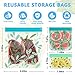 24 Pack Dishwasher Safe Reusable Bags Silicone, Leakproof Reusable Freezer Bags for Food Storage, Home Organization, Travel & Make-up, BPA-Free for Salad and Fruit