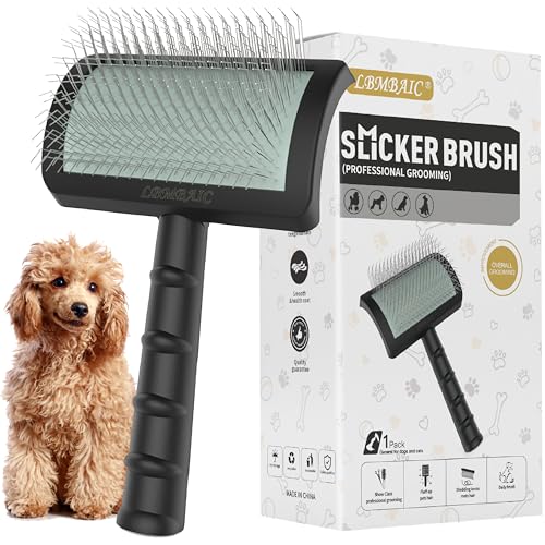 Dog Slicker Brush for Poodles,Doodles,Goldendoodles Grooming Fluffy Shedding Tangles Mats