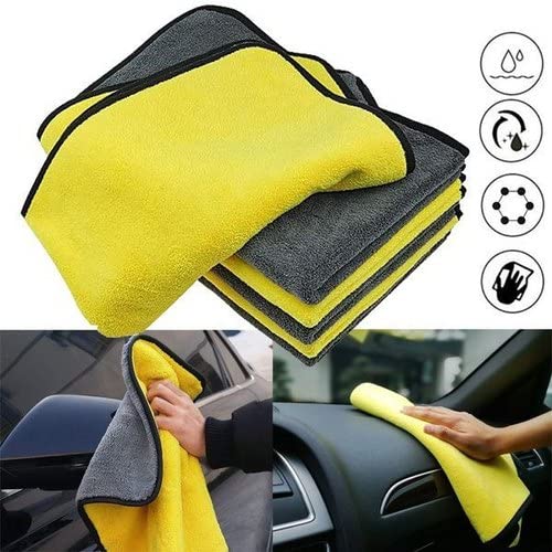 Image of Microfiber towels for cars Microfiber Cleaning Cloth Premium Car Microfiber Towels Soft & Absorbent Cleaning Cloth Lint Free Streak Free Wash Cloth for House, Kitchen, Car (30*60 cm, Set of 2)