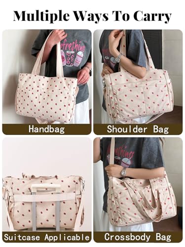 Bolso tote de pana para mujer ligero con cierre y bolsillos miniatura 5