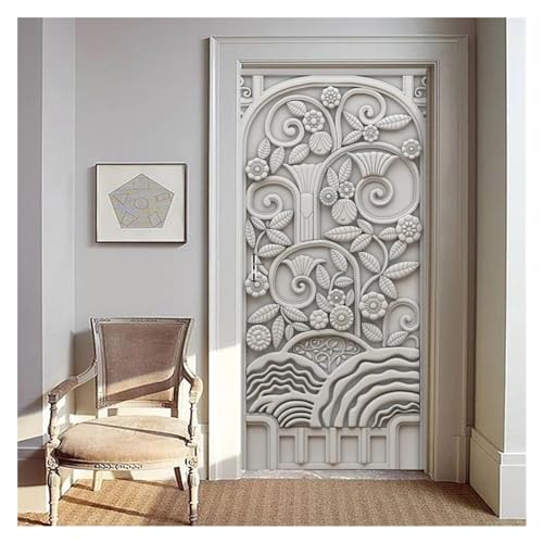 Affiche de renovation etanche avec fleurs 3D autocollante 77x200cm