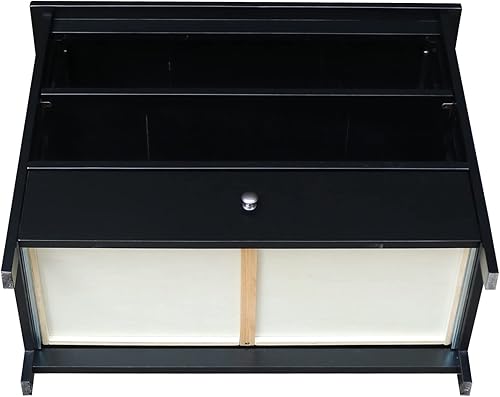 Miniatura 50 de IC International Concepts, Mission Corner Enteinment / Soporte de TV, madera auténtica maciza, madera de parawood resistente, 35 x 24 x 29, montaje