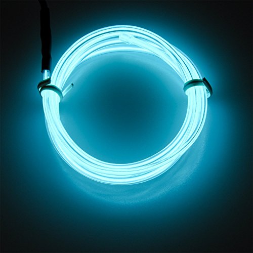 image for Searik LED Neon Light, 16.4ft/5m Portable EL Wire Glowing Rope Lights 
