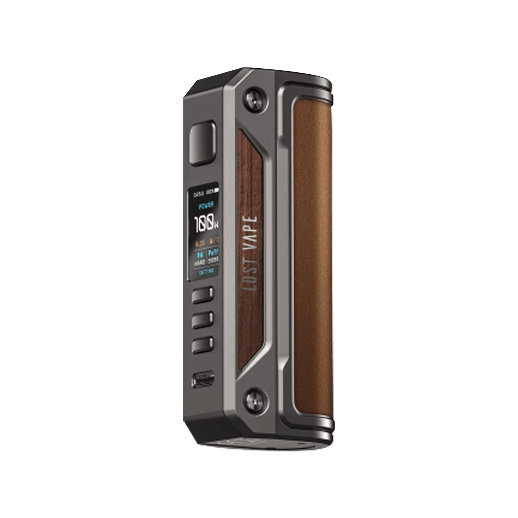 Lost Vape Thelema Solo Box Mod, support de batterie, 100 Watt, cigarette  lectronique, couleur gunmetal/ochre brown, sans nicotine : Amazon.fr:  High-Tech