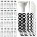 Certified Chef Set of 20 Spice Jars with 140 Spice Labels 40 Specialized Inserts and Stainless Steel Lids