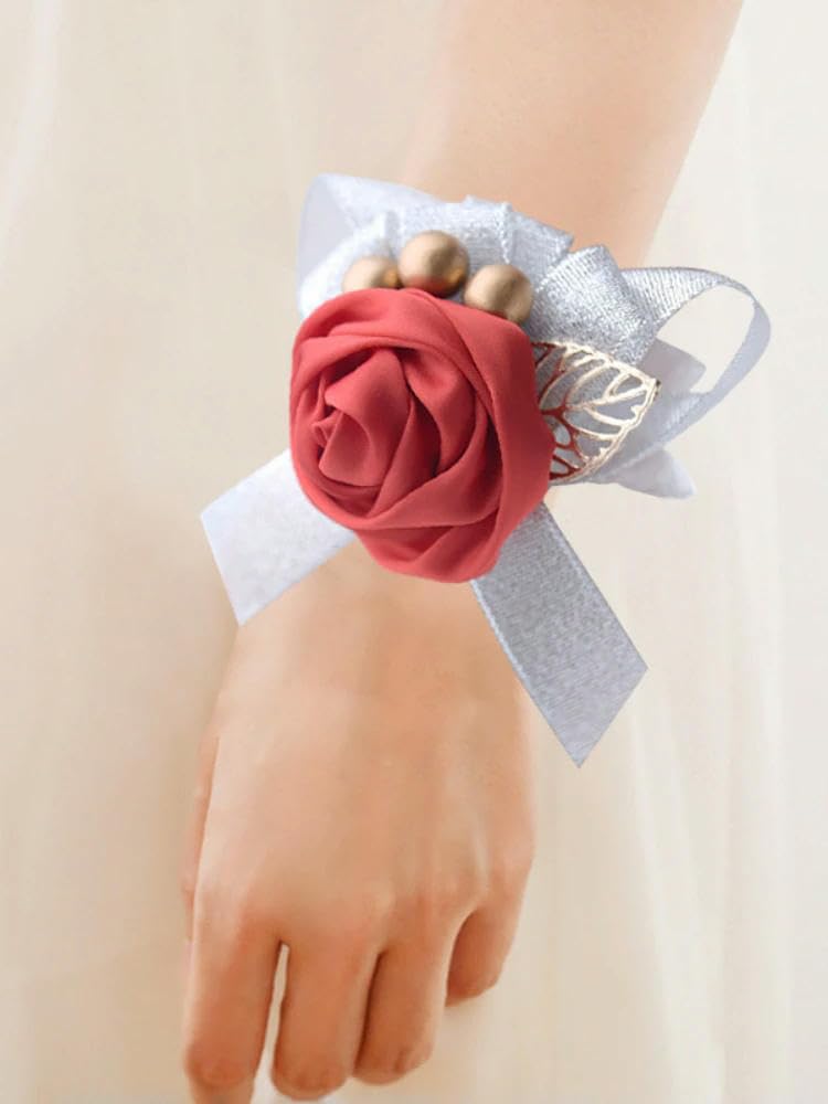ZBDP - Braccialetto da polso da donna, alla moda, per matrimonio, damigella d'onore, fiore all'occhiello, accessorio per matrimonio