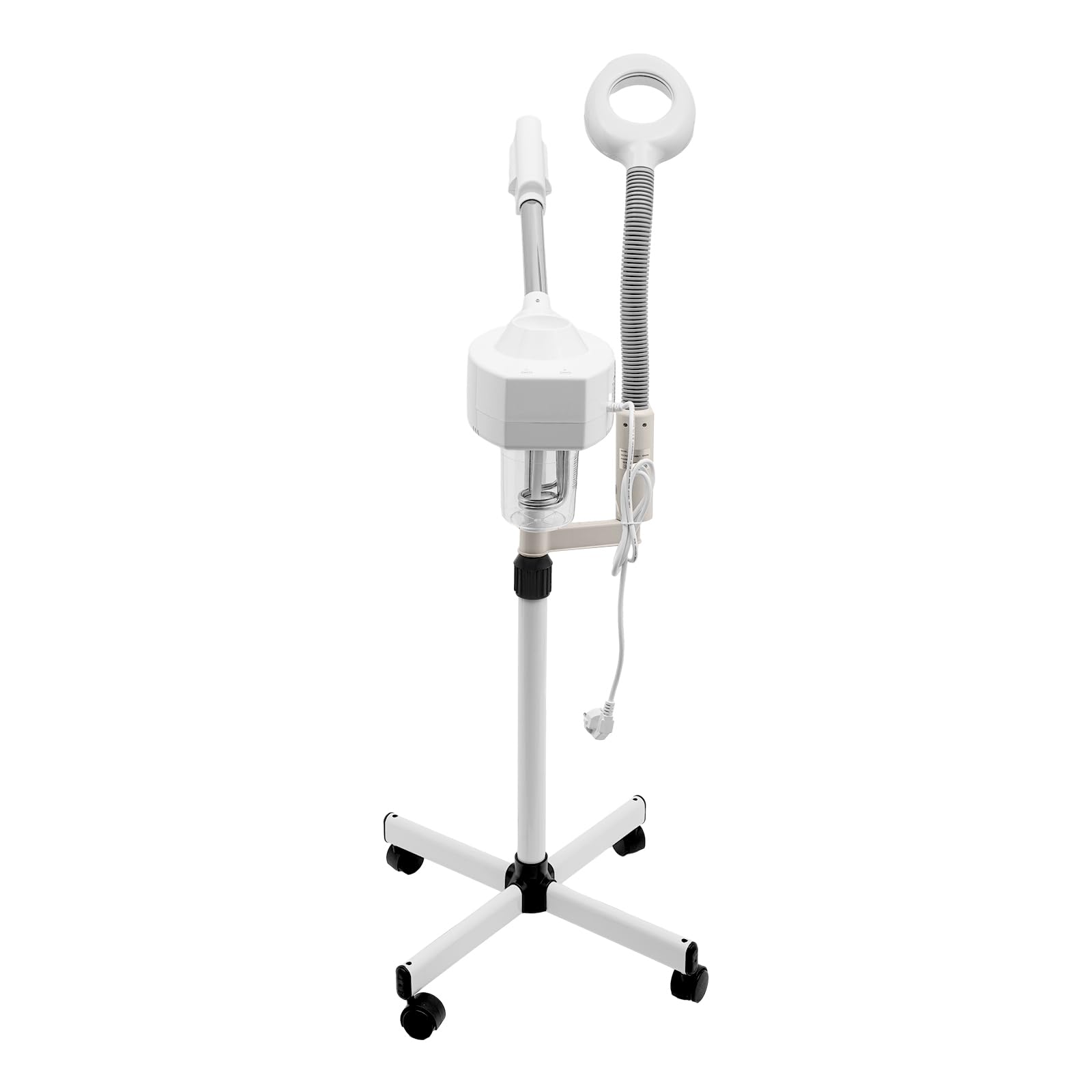 Parownik do twarzy, 800 W, do studia kosmetycznego, do sauny twarzy, obracana o 360°, lampa zabijająca bakterie, parownik do salonów piękności, nawilżanie i pielęgnacja skóry, do salonów kosmetycznych
