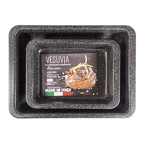 ALLUFLON Set 2 Lasagnere Vesuvia, 34x25 cm e 24x18 cm, Alluminio