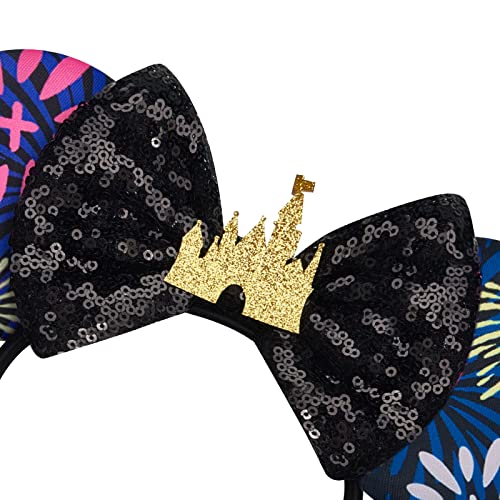 Image of FANYITY Mouse Ears, Sequin Mouse Ears Headband for Boys Girls Women (fireworks)