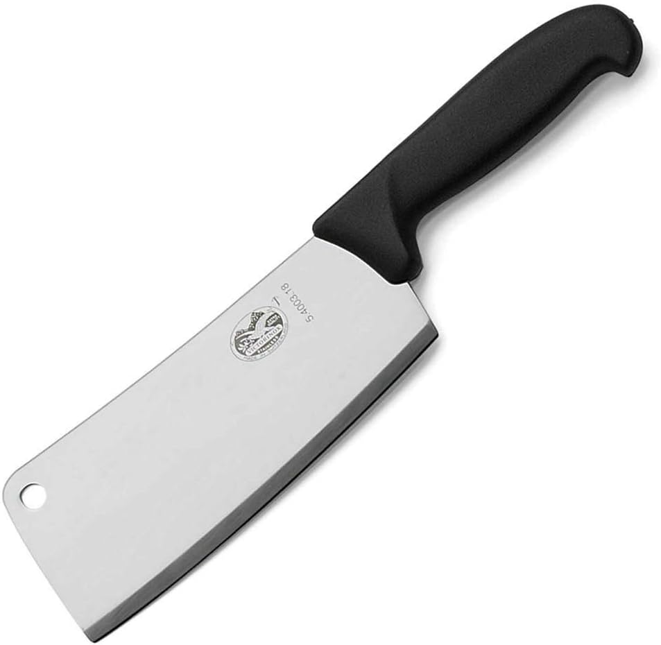 Victorinox 5.4003.18 Pro Kitchen Cleaver with 7.1 Inch Blade and Black Fibrox Handle
