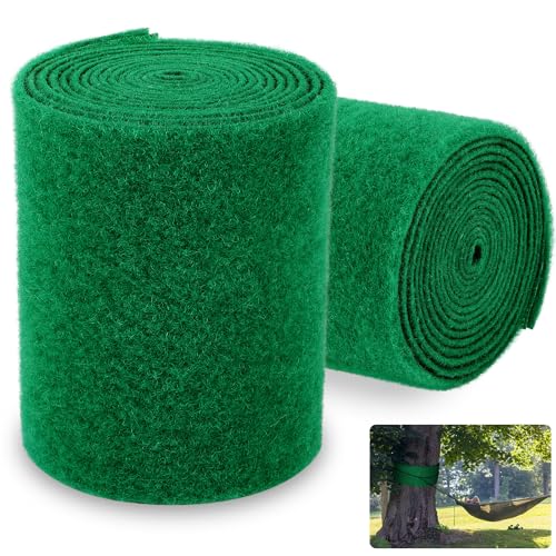 Frienda 4 Pcs Tree Protectors for Slacklines Ziplines Tree Swing Trunk Protector Guards Non Slip Felt Wrap Wear with Hook and Loop Fastener for Outdoor Ninja Hammock Slacklines Rope (9.84 ft X 6 Inch)