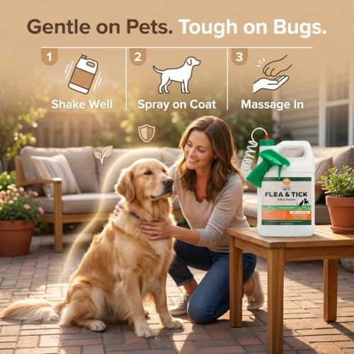 Image of Flea and Tick Spray for Yard & Home 128 Oz - Nature's Dome Peppermint Oil Pest Control | 1 Gallon Refill for Lawn, Patio, Carpets & Pet Areas | Kills & Repels Fleas, Ticks and Mosquitos | Plant-Based