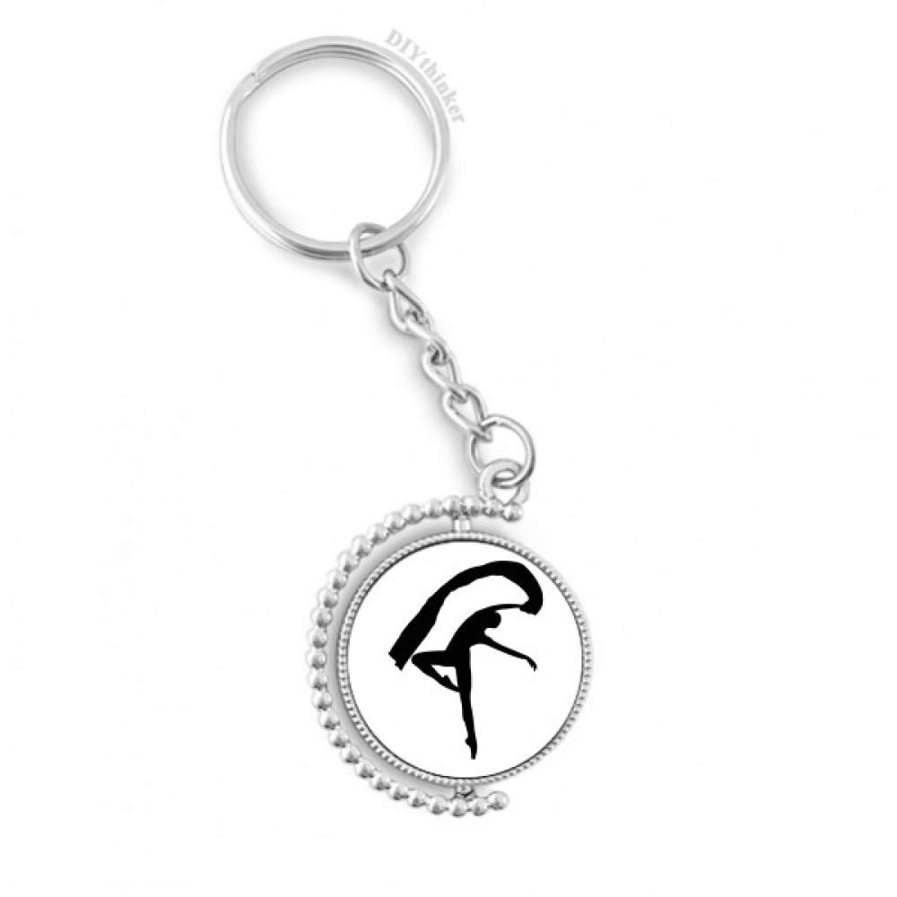 Llavero rotativo de danza y arte deportivo de DIYthinker con anillo resistente 4