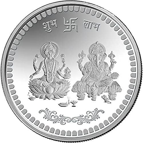 Generic Ganesha & Lakshmi Silver Coin 10 gms