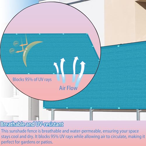Protection UV brise vue opaque bleu 305 x 450 cm résistant - 4