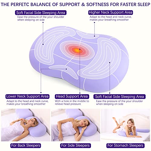 Keepmov Cervical Memory Foam Pillow: Neck Pillows For Pain Relief Sleeping - Ergonomic Cervical Pillow For Neck And Shoulder Pain | Contour Support Bed Pillow For Side Back Stomach Sleepers #TOP1