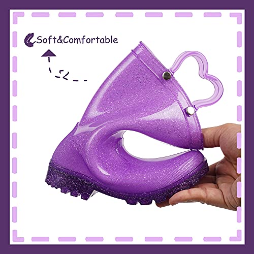 Image of Outee Toddler Kids Adorable Lightwight Waterproof Rain Boots Light Up by Steps
