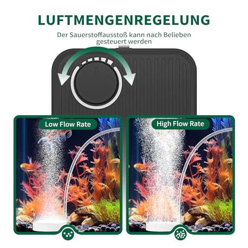 Pompe à air aquarium réglable avec accessoires complets 5,5W - 4