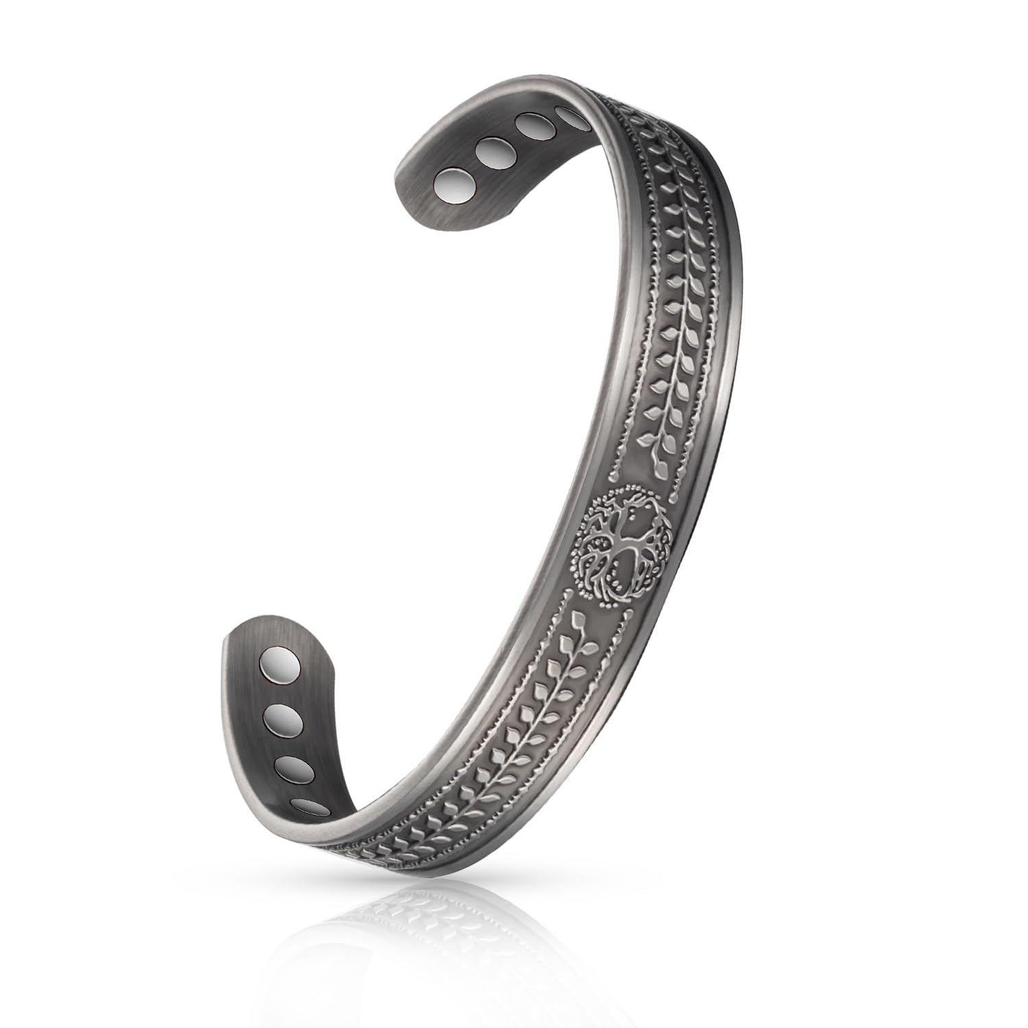 EnerCoppeX Copper Magnetic Bracelet for Women, 99.99% Pure Copper Cuff with 3500 Gauss Magnets (D)