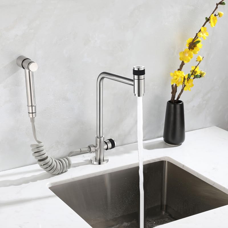 Grifo de pared para cocina exterior e interior VELORE de acero inoxidable 304 5