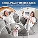 Hobestluk Bean Bag Chairs Large Bean Bag Couch for Adults Stuffed Sofa Chair Comfy Giant Bean Bag Chair with Spacious Design for Reading, Playing or Relaxing (Grey)