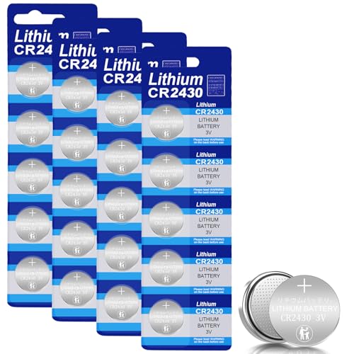 20 Stück CR2430 Knopfzelle CR2430 3V Lithium Batterie Knopfzelle CR 2430 3V Knopfzellen Longlife für Spielzeug Uhren Kameras Taschenrechner Sicherheitsalarm schlüssellose Auto-Fernbedienungen