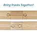 Set of 8 Male-Male Female-Female Wooden Train Track Adapters - Railway Expansion Accessories Compatible with Major Toy Trains - Hobbies, Games, and Table Activities for Kids