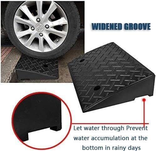 Schody rampowe Podjazdy dla wózków inwalidzkich Podjazdy gumowe Przenośne podjazdy krawężnikowe Do użytku wewnątrz i na zewnątrz(100 * 25 * 4cm)