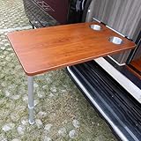 【Compartiments à tasses bien pensés】Deux compartiments à tasses sont réservés à la table à manger pliante de la caravane, qui fixent parfaitement les tasses et les empêchent de vaciller et de tomber.