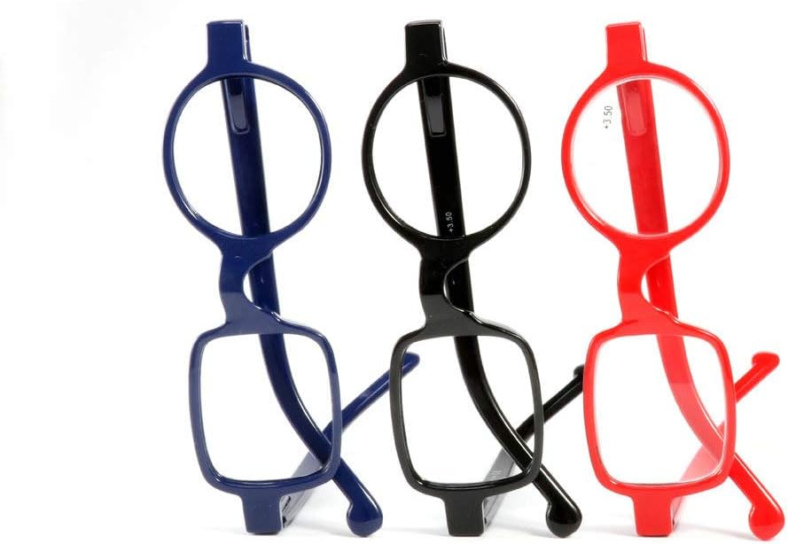 Readers 3 Pack Quality Irregular Glasses Frame Resin Square Round Reading Glasses for Men and Women (3-Pack-Floral, +2.0)