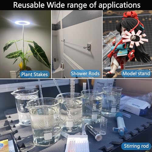 Acryl Rundstab 3mm x 30cm Acrylstab Transparent 10stk Acryl-Dübelstangen Transparente Rundstäbe Lichtleiter für Beliebiges Schneiden Geeignet für Architektonisches Handwerk (3mm*30cm)