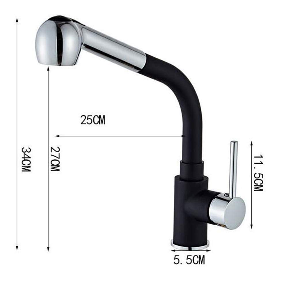 Grifo Cocina Extraible Giratorio de 360 ​​Grados de Latón Caliente y Frío 2 Modos Grifo de Cocina Extensible Griferia Cocina Grifos Cocina-Blanco