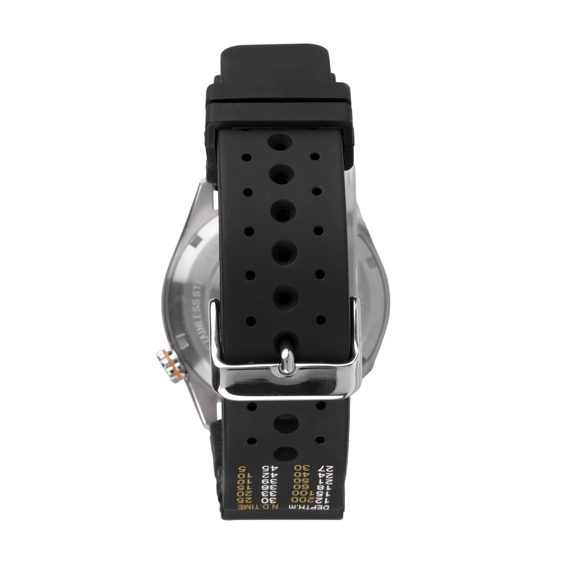 Lorenz Shark V 030255RD - Orologio Sportivo da uomo automatico- Orologio con cinturino in Acciaio Subacqueo Professionale Fino a 200 metri - Box con cinturino in gomma di ricambio