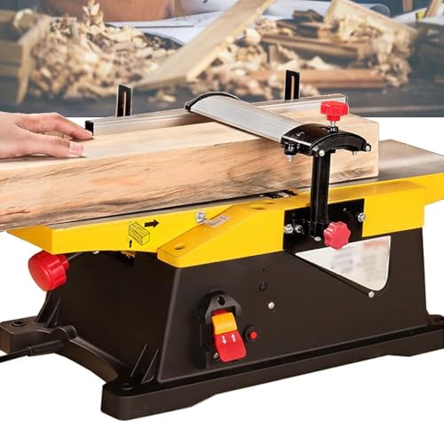 Cepilladora de sobremesa de 1800 W, cepilladora eléctrica Multifuncional para carpintería de Escritorio, cepilladora de Madera de 6 Pulgadas, 12000 RPM/min, Profundidad de Corte Ajustable de