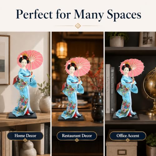 IMIKEYA Japanese Geisha Kimono Doll, 12 Inch, Collectible Figurines by IMIKEYA - Used condition - Image 8
