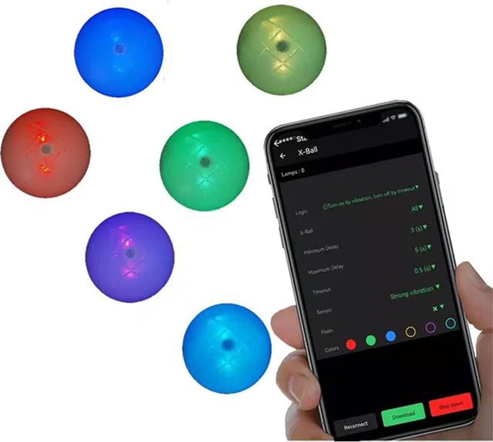 6 PCS Smart Reaction Ball, Speed Agility Response Training, with APP Control, for Basketball, Baseball
