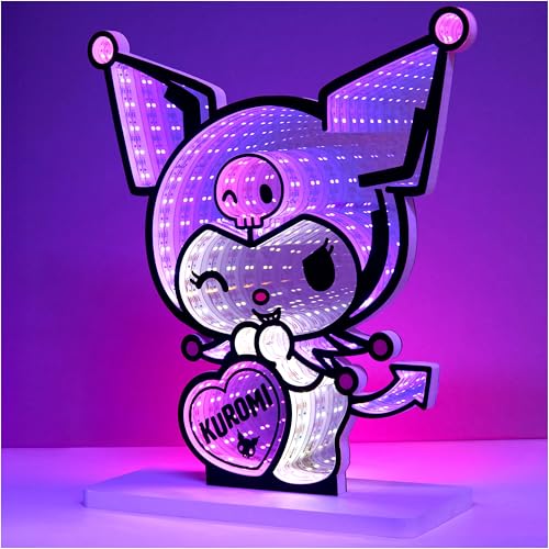 Get Trend Kuromi Sanrio Lampe LED 3D, Miroir Infini Kawaii à Brancher en USB, Décoration Chambre...