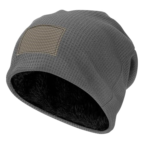 bndga Gorro unisex con estampado artístico de reloj, suave, cálido, para interiores y exteriores, senderismo, esquí, viajes, gris, Talla única