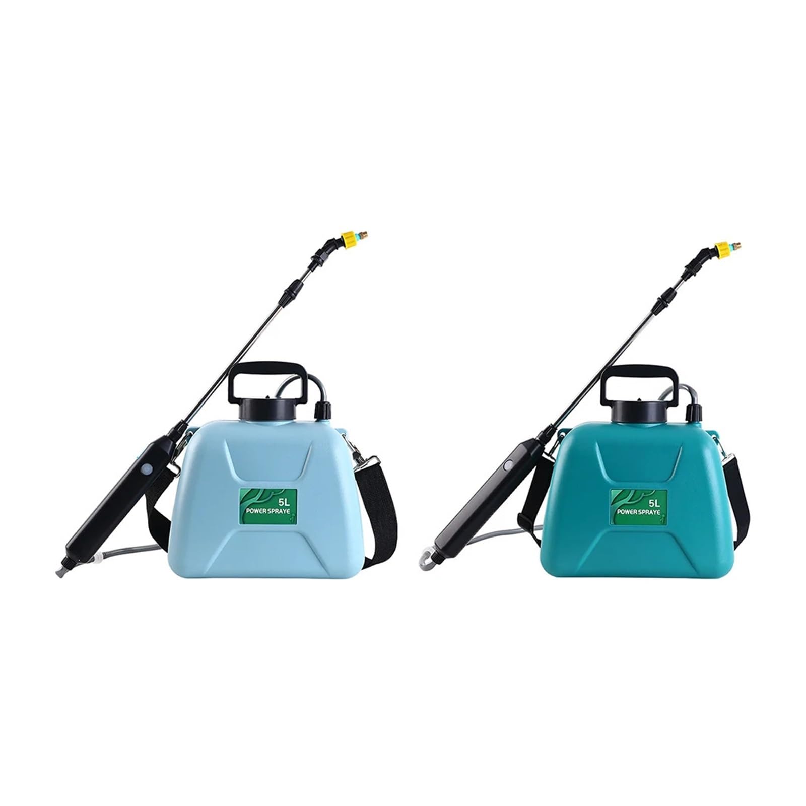Elektryczny opryskiwacz ogrodowy, Elektryczny opryskiwacz 5L, ładowana przez USB automatyczna butelka z rozpylaczem do roślin(Green)