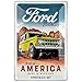 Produktbild Nostalgic-Art Retro Blechschild, Ford - Bronco Pride of America  Geschenk-Idee für Auto Zubehör Fans, aus Metall, Deko im Vintage-Design, 20 x 30 cm, 22367