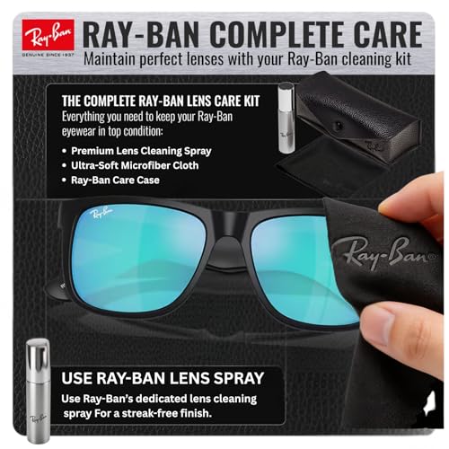 Image of Ray-Ban RB4165F JUSTIN COLOR MIX CLASSIC LOW BRIDGE FIT Square Shape Sunglasses for Men with Official Eyewear Kit